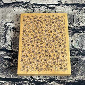 inkadinkado Rubber Stamp  Wood Block floral background butterfly